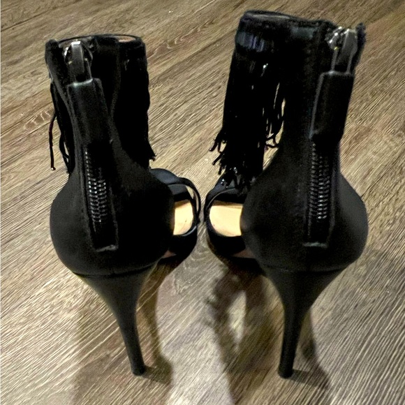 BCBG MaxAzaria Vero Cuoio Beaded Fringe Heels - Picture 4 of 8